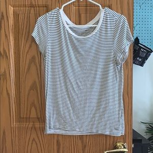 white and black striped soft & sexy american eagle